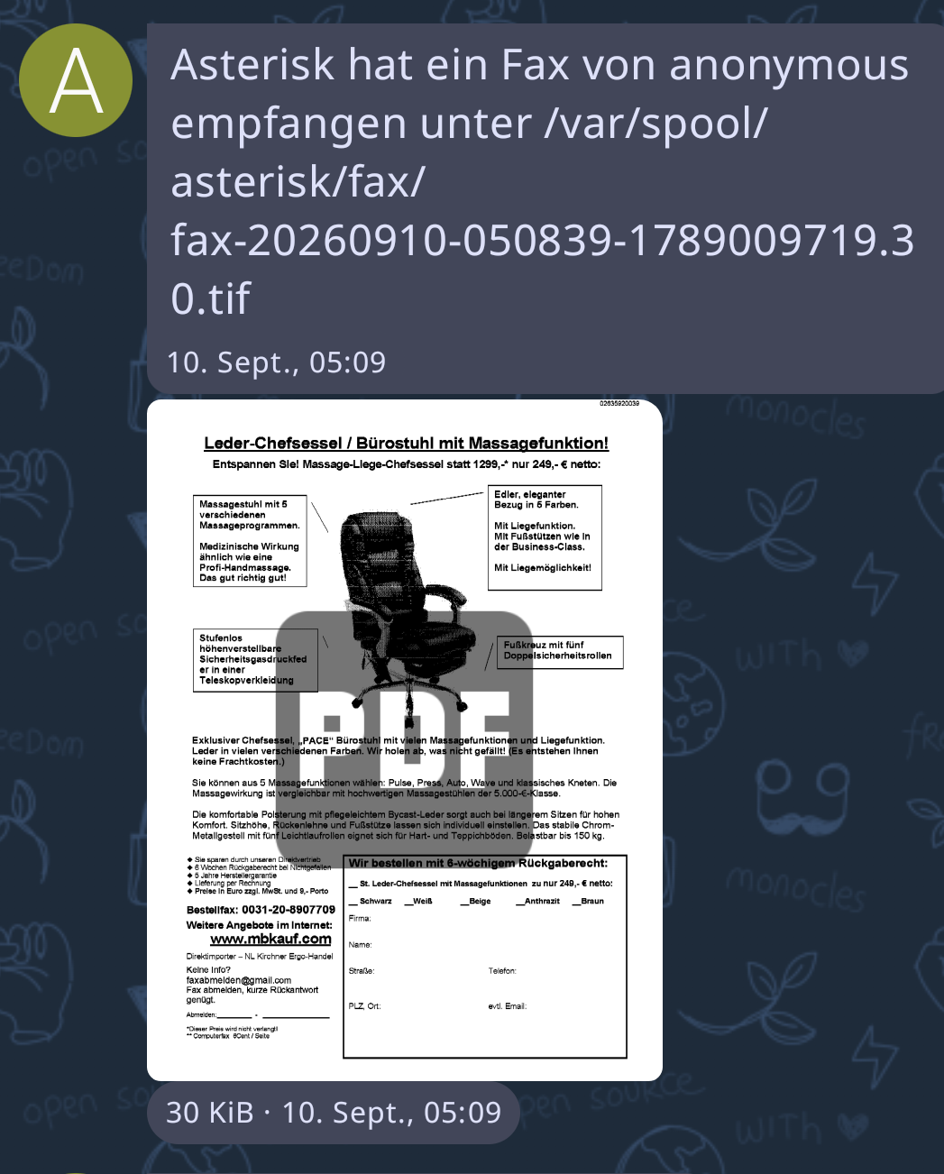 asterisk-xmpp-faxempfang